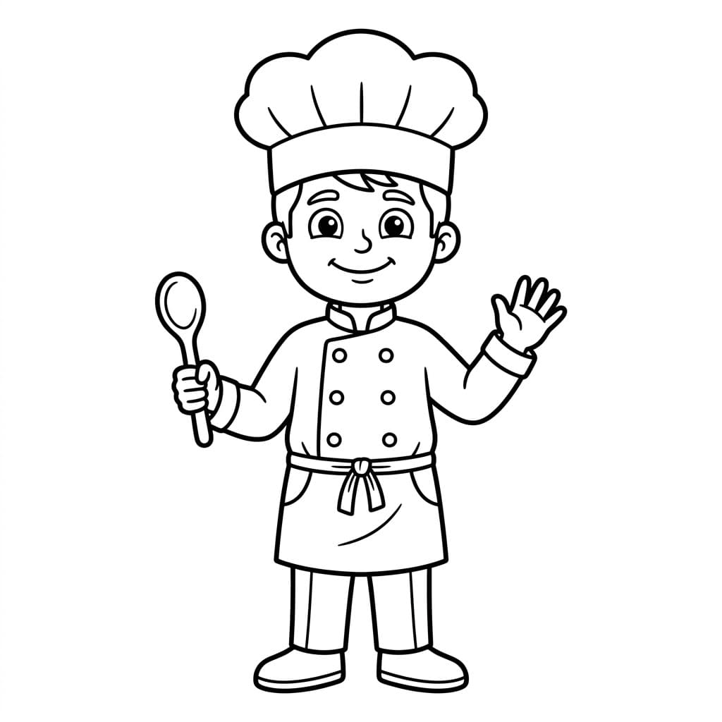 شيف الصبي مجاناً تلوين