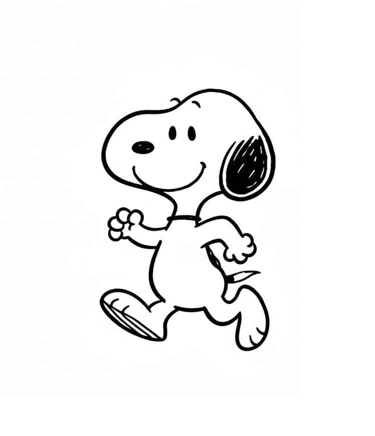 سنوبي يركض تلوين