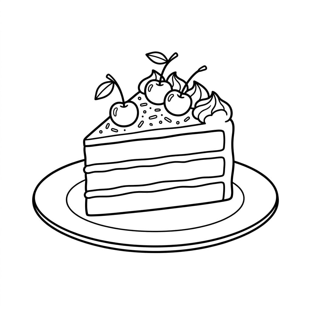 طباعة كعكة مجانية للأطفال تلوين