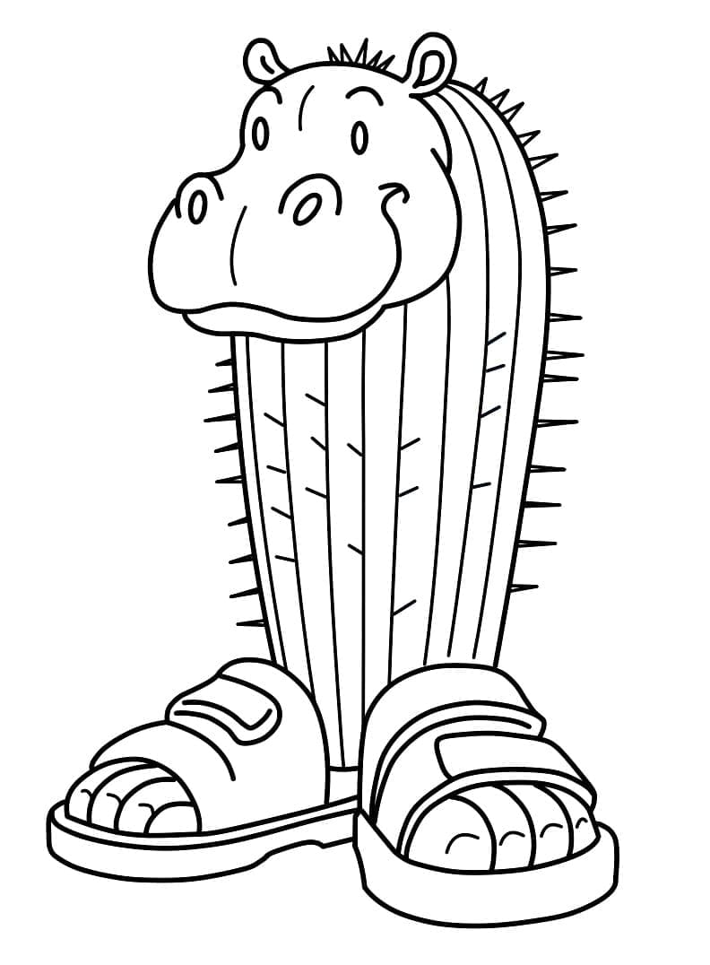 تلف الدماغ، الصبار، فرس النهر تلوين