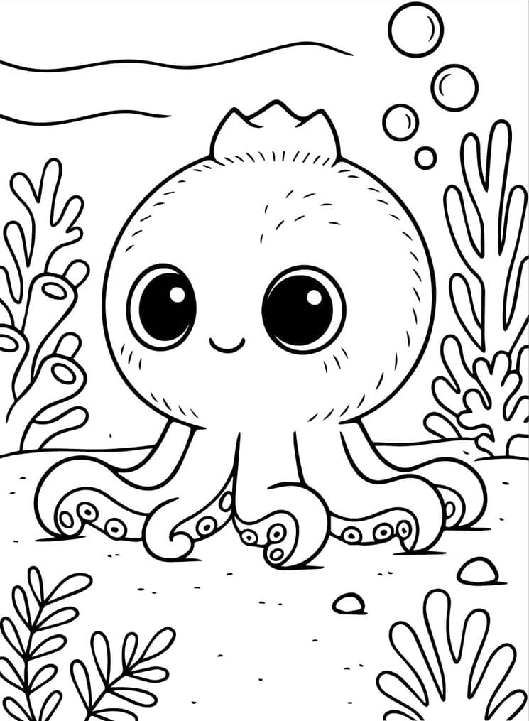 توت العليق الأخضر الأخطبوط تلوين