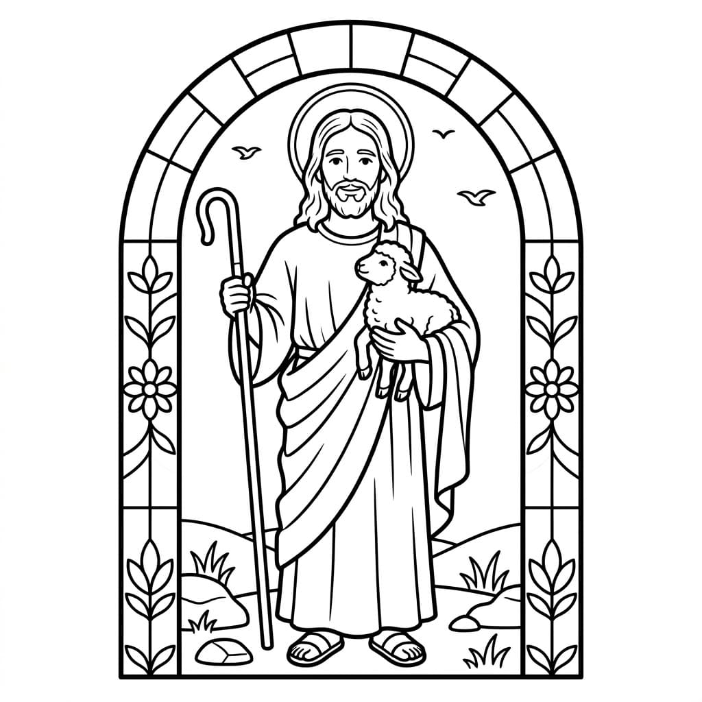 يسوع في المعبد تلوين