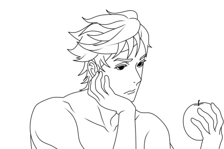 آدم يفكر تلوين