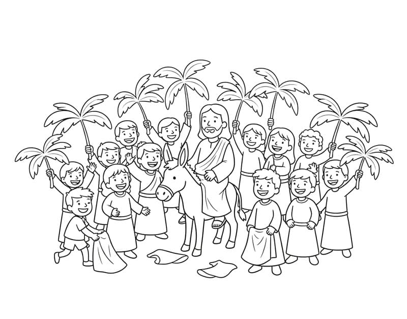 أحد الشعانين الممتع تلوين