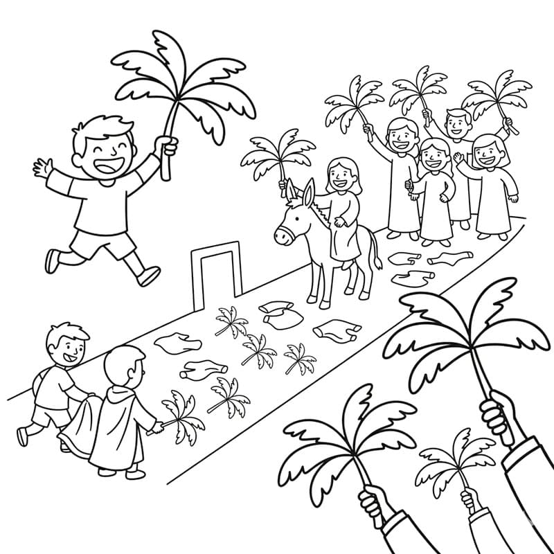 أحد الشعانين مذهل تلوين