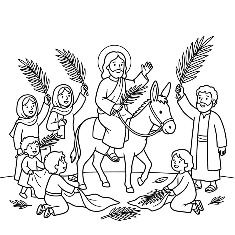 أحد الشعانين يوم ممتع للغاية تلوين