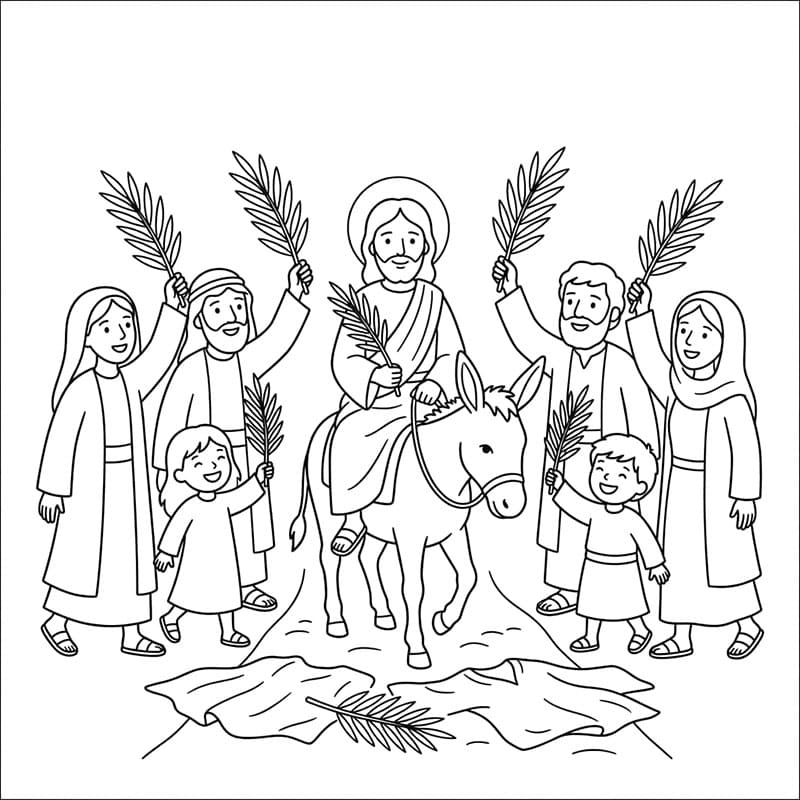 أحد الشعانين الطبيعي تلوين