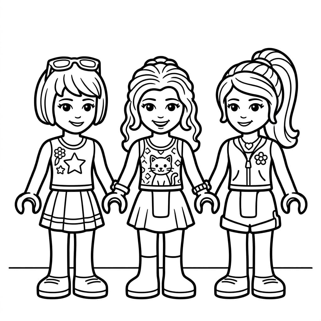 ابتسامة أصدقاء ليغو تلوين