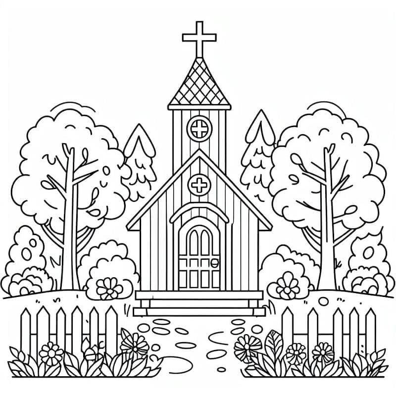 الدخول إلى الكنيسة مجاني للأطفال تلوين