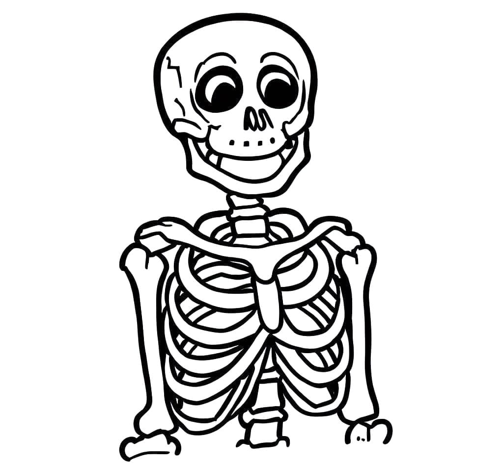 الهيكل العظمي المبتسم تلوين