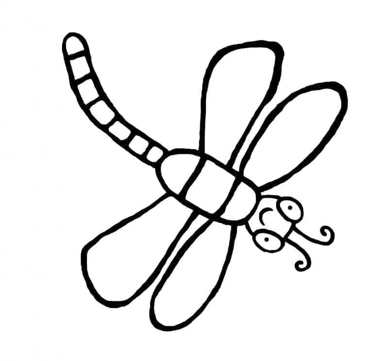 اليعسوب الذهبي لطيف وبسيط. تلوين