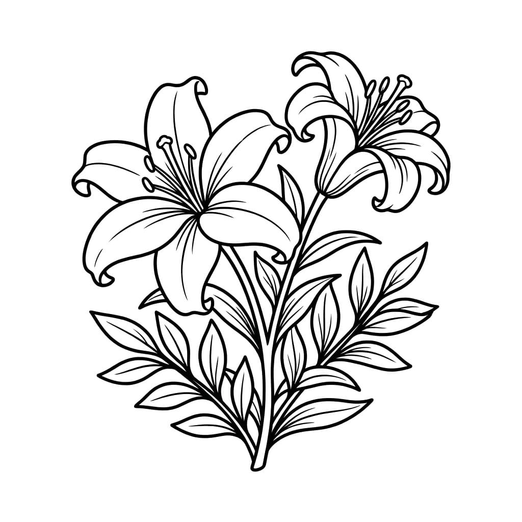 الزنبق المتشابك تلوين