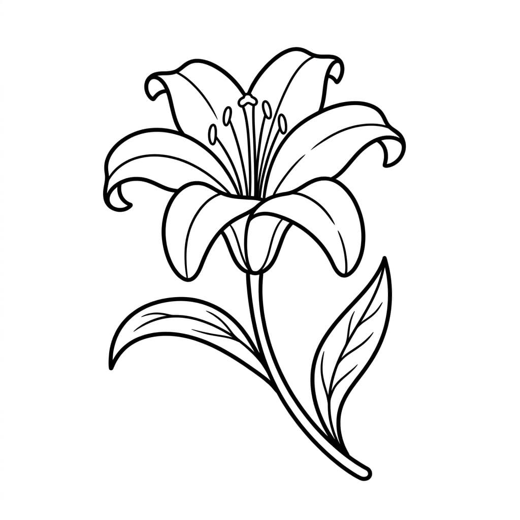 الزنبق المنحني تلوين