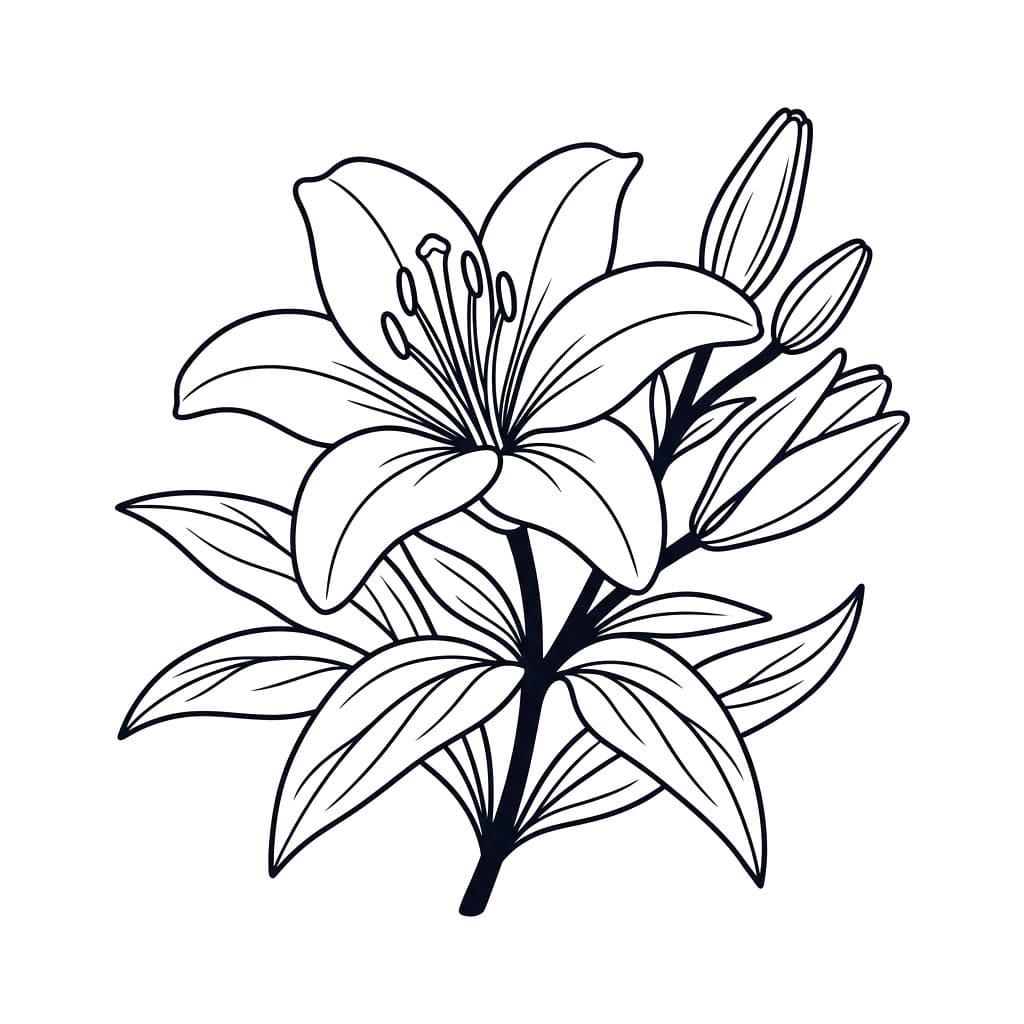 الزنبق المزدوج تلوين