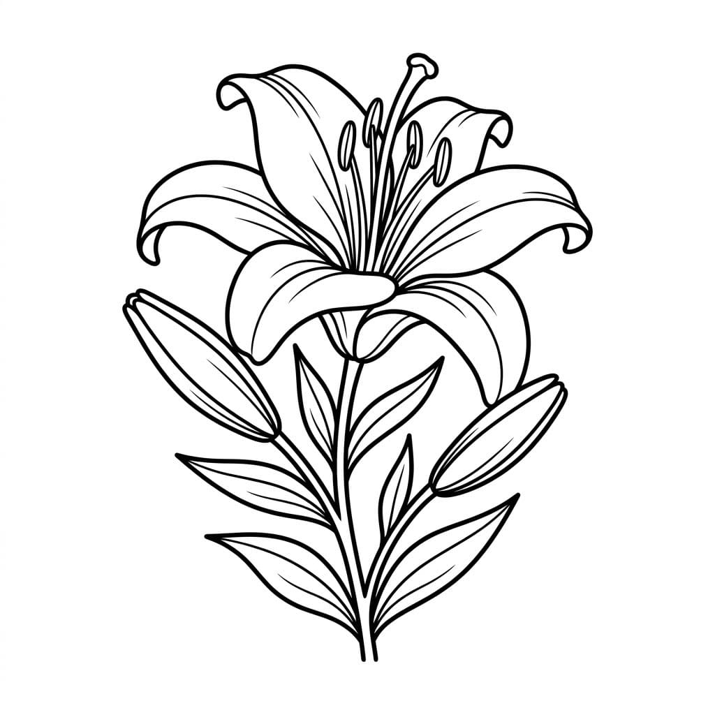 الزنبق الملكي تلوين