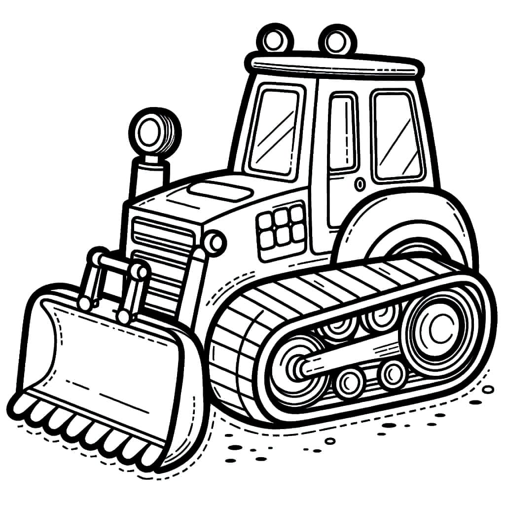 ارسم جرافة تلوين