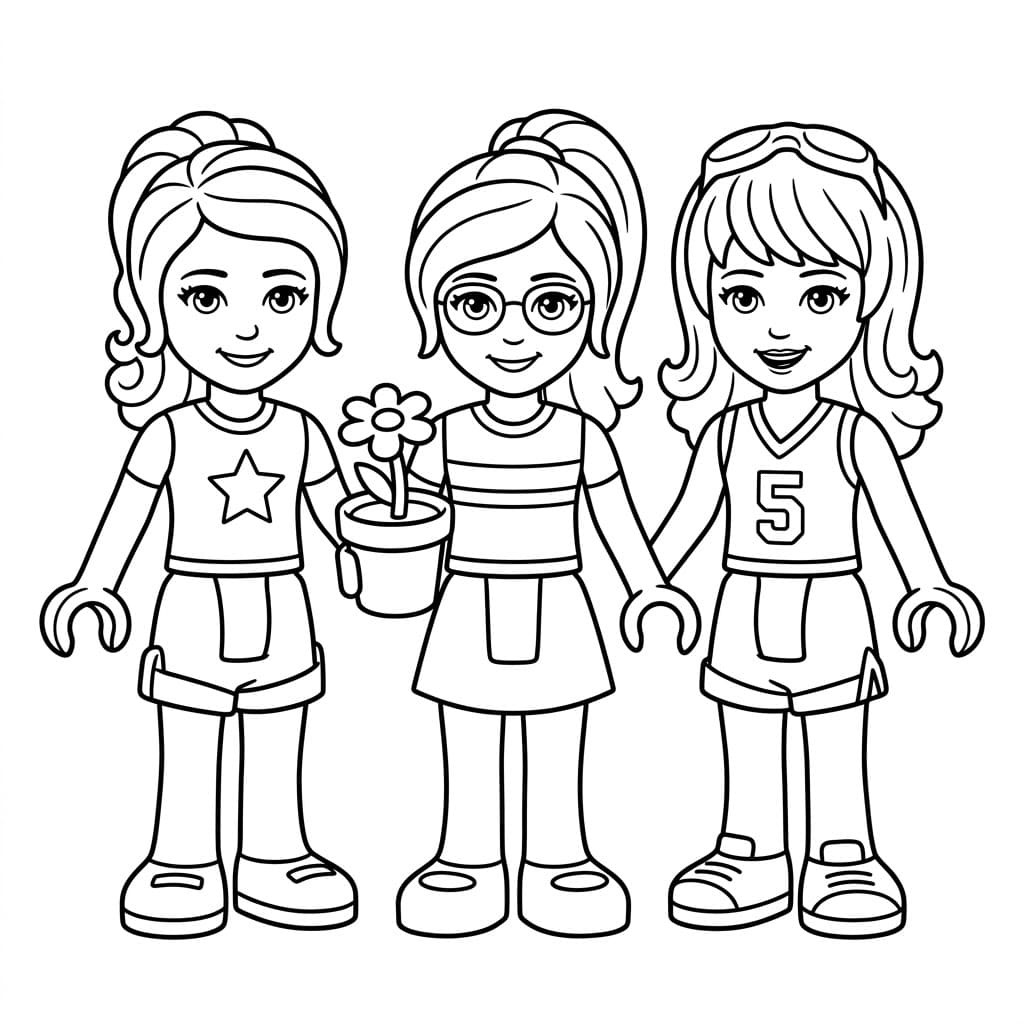 أصدقاء ليغو في الحديقة تلوين