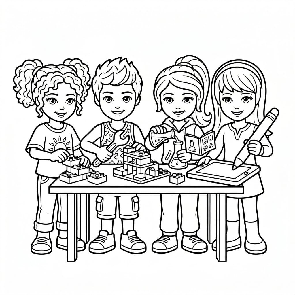 أصدقاء ليغو للأطفال تلوين