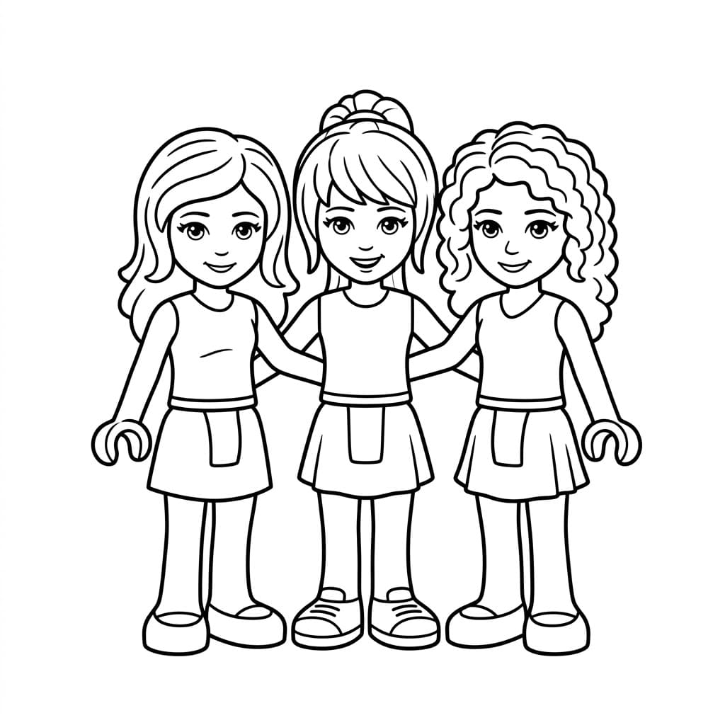 أصدقاء ليغو يلعبون تلوين