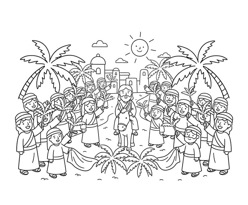 أيام أحد الشعانين عادة ما تكون مجانية تلوين