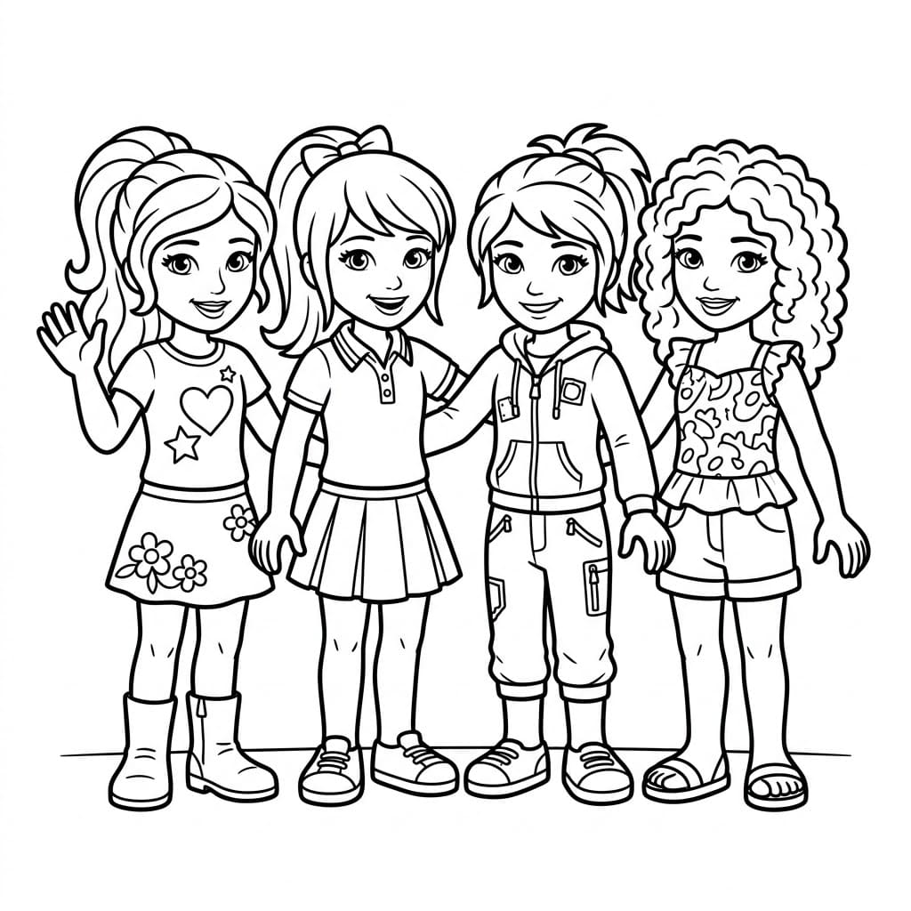 عالم أصدقاء ليغو تلوين