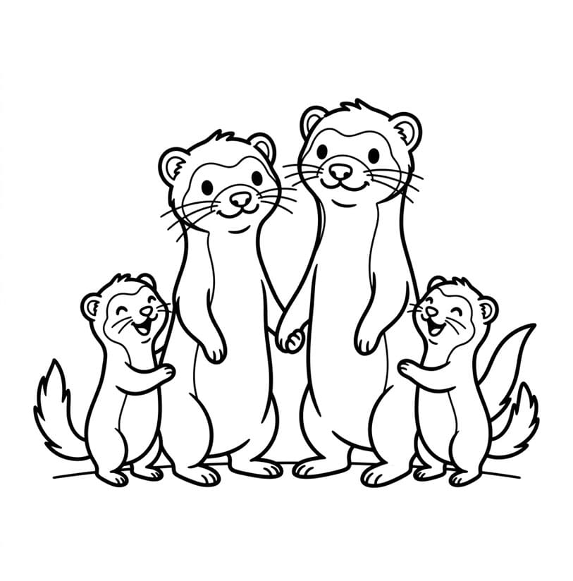 عائلة مارتن لطيفة تلوين