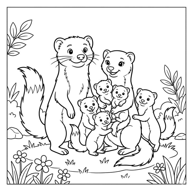 عائلة مارتن تلوين