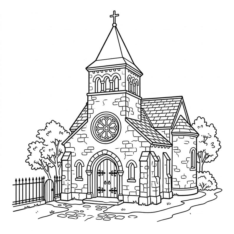 فن العمارة القوطية تلوين