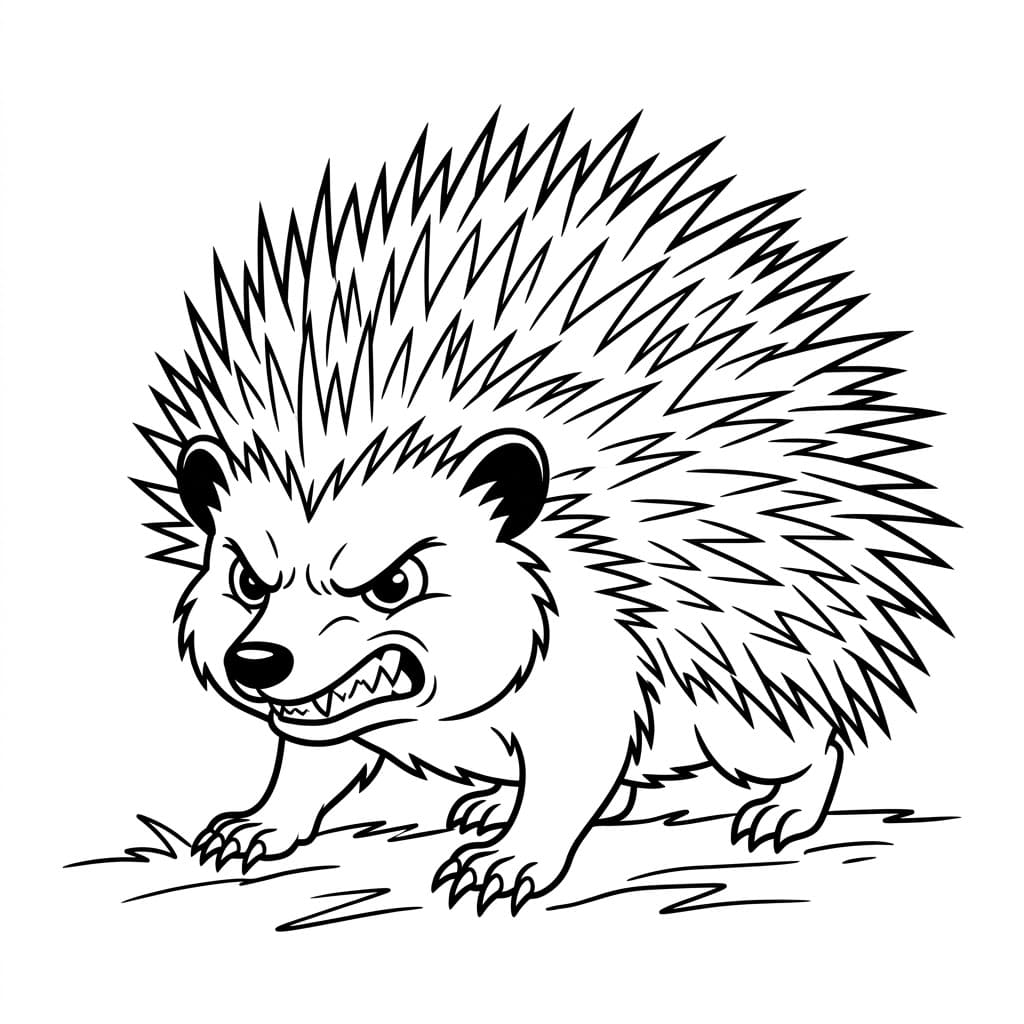 قنفذ لطوف تلوين