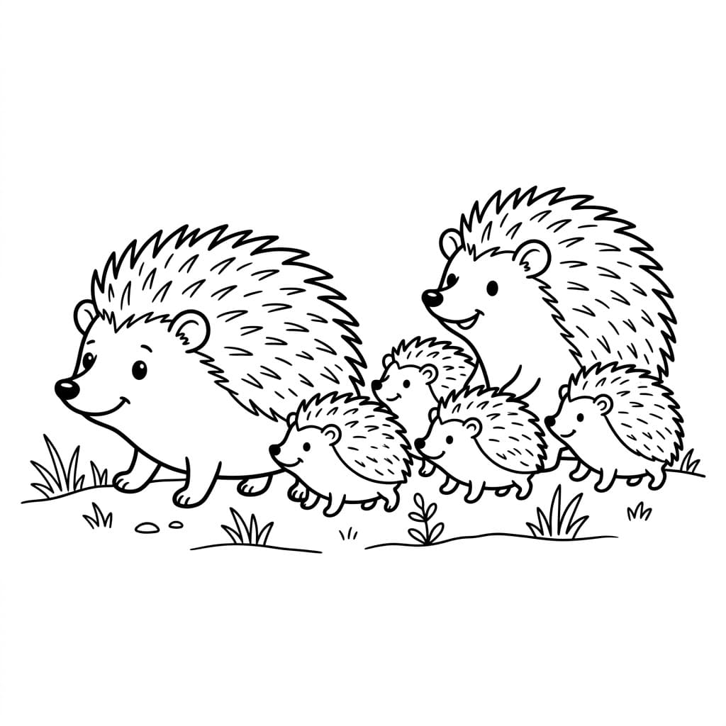 قنفذ مرحان تلوين