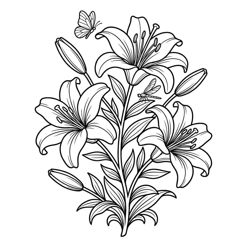 حديقة الزنبق تلوين