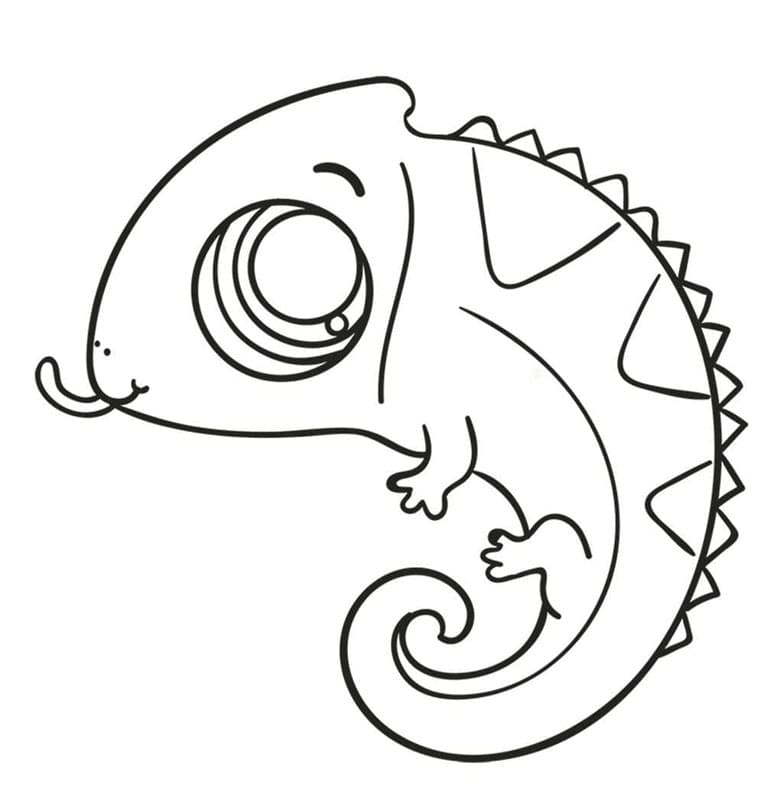 حرباء رائعة تلوين