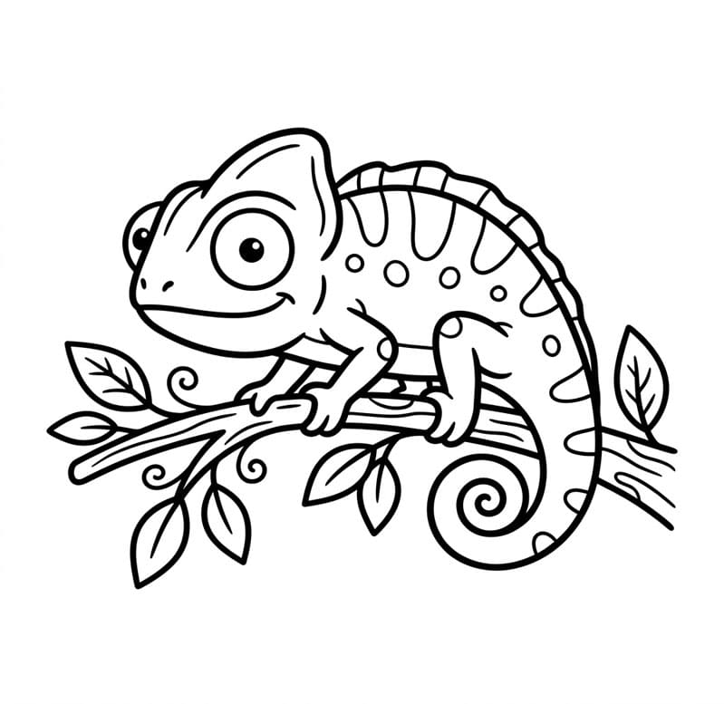 حرباء صغيرة تلوين