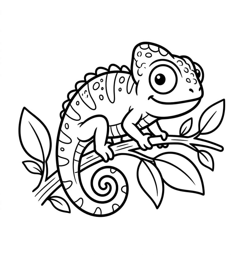 حرباء لطيفة تلوين