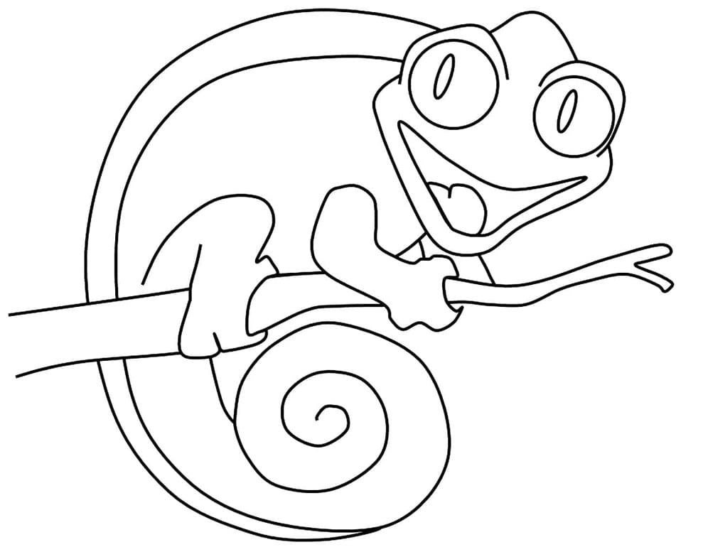 حرباء مبتسمة تلوين