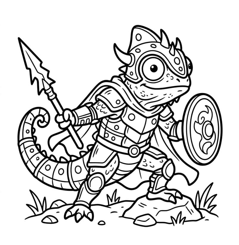 حرباء محاربة تلوين