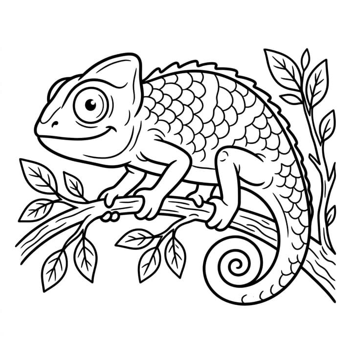 حرباء مزخرفة تلوين