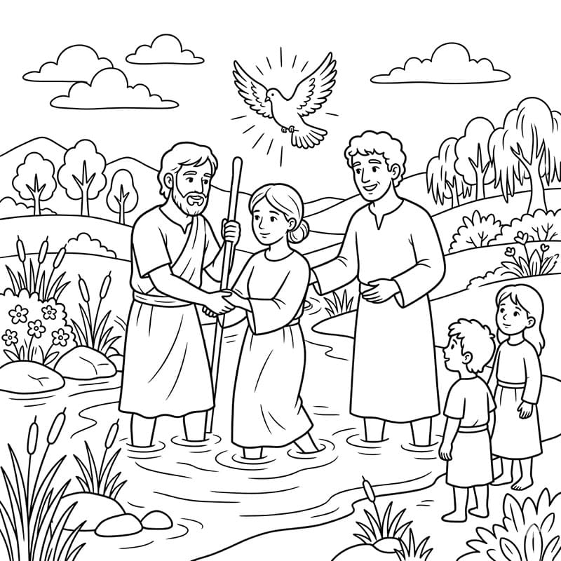 حفل تعميد جماعي تلوين