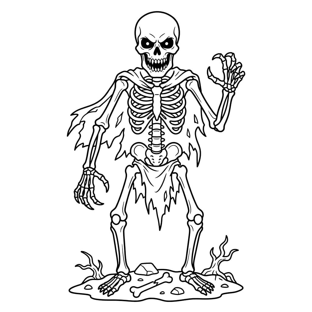 هيكل مخيف تلوين