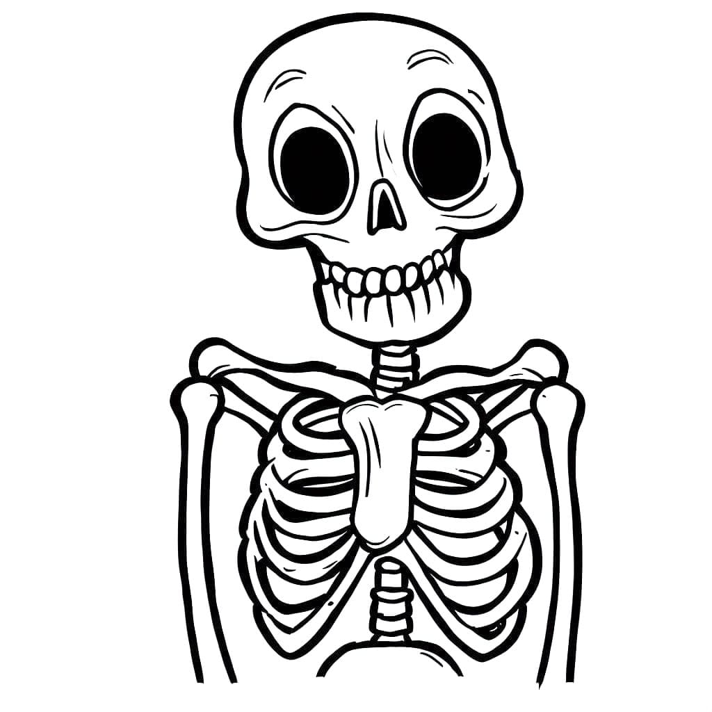 هيكل عظمي مبتسم تلوين