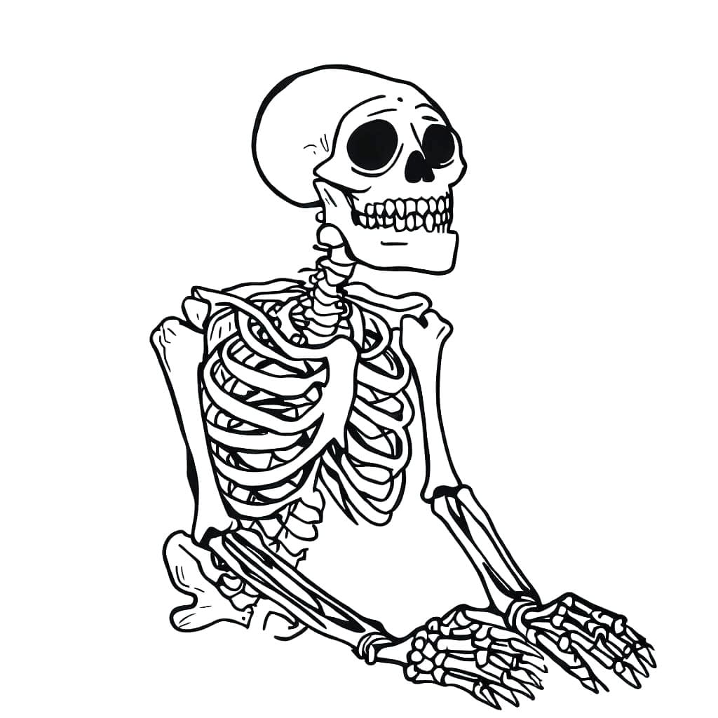 هيكل عظمي مجاني تلوين