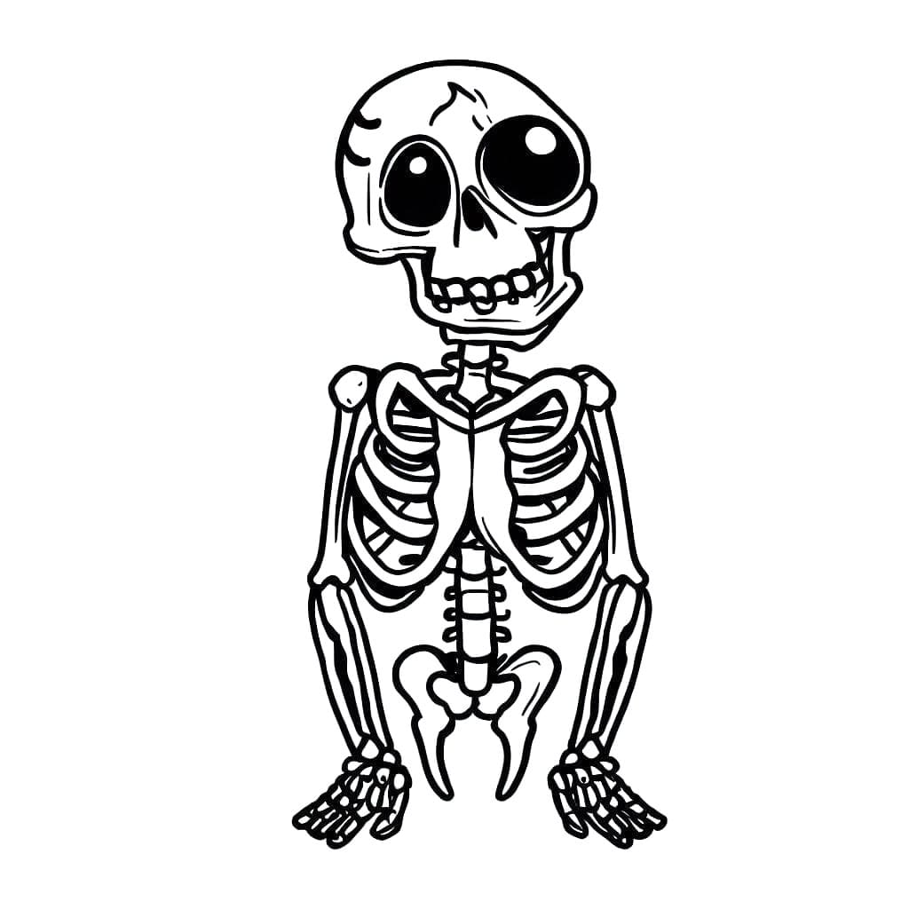 هيكل عظمي قابل للطباعة تلوين