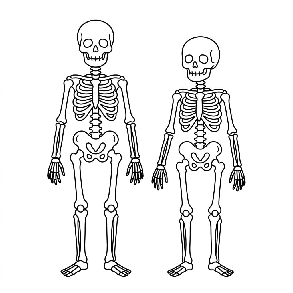 هيكل عظمي ذئب تلوين