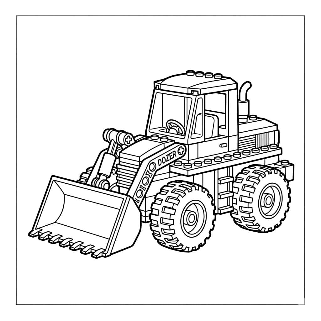 جرافة بعجلات كبيرة تلوين