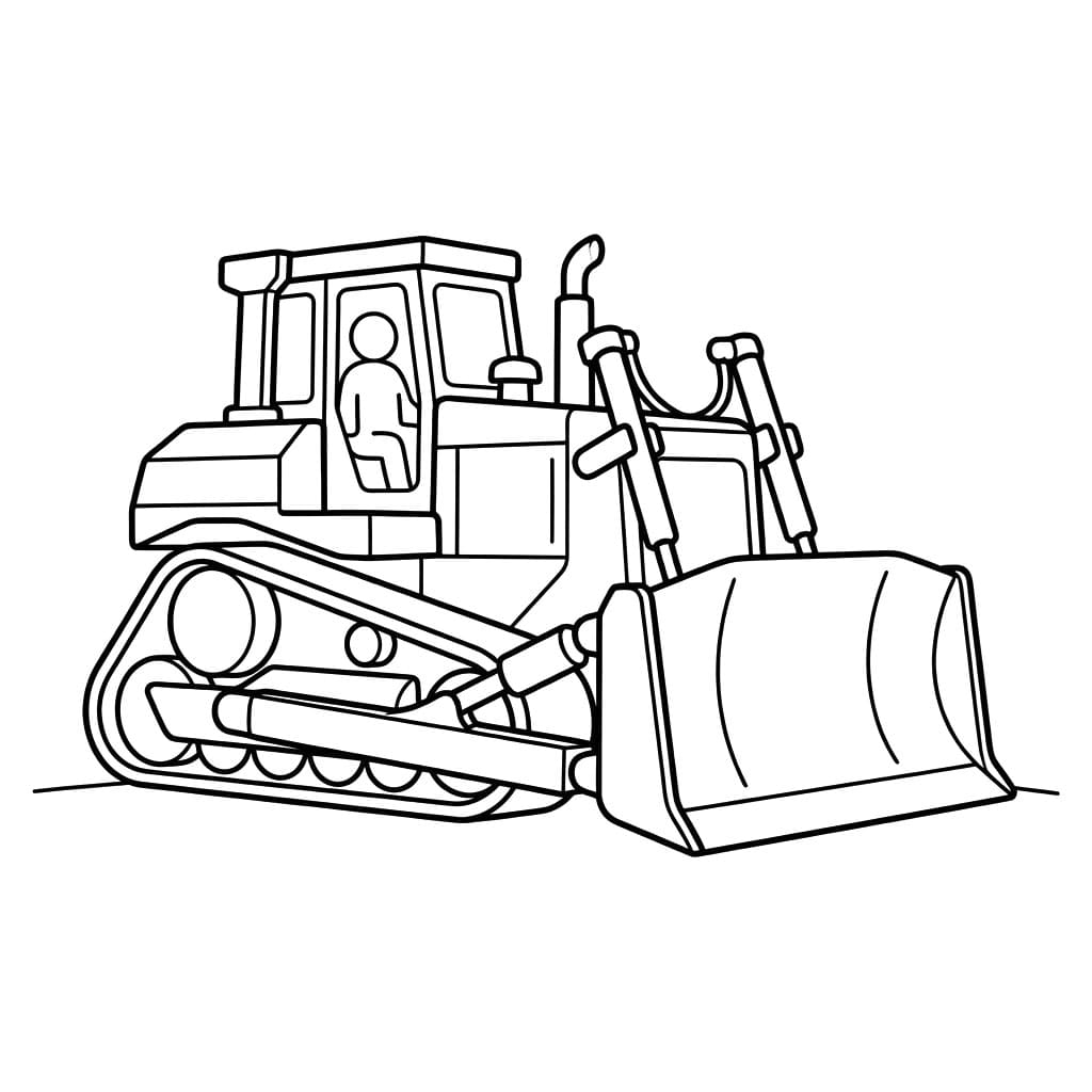 جرافة كبيرة في العمل تلوين