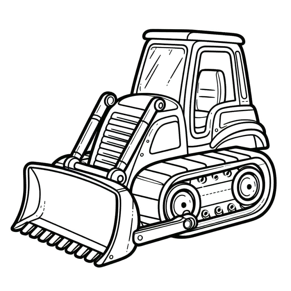 جرافة لطيفة تلوين