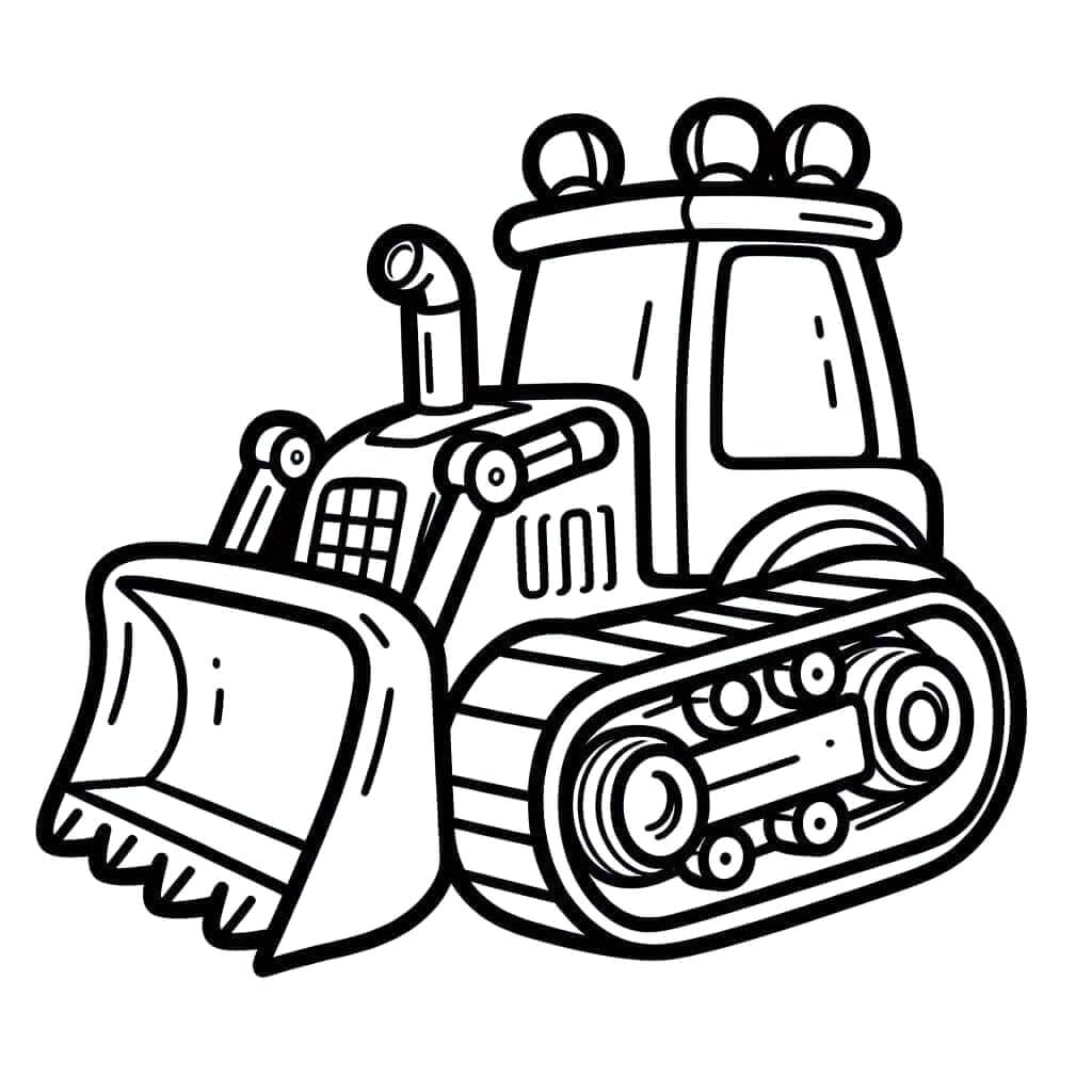 جرافة لطيفة مجانية تلوين