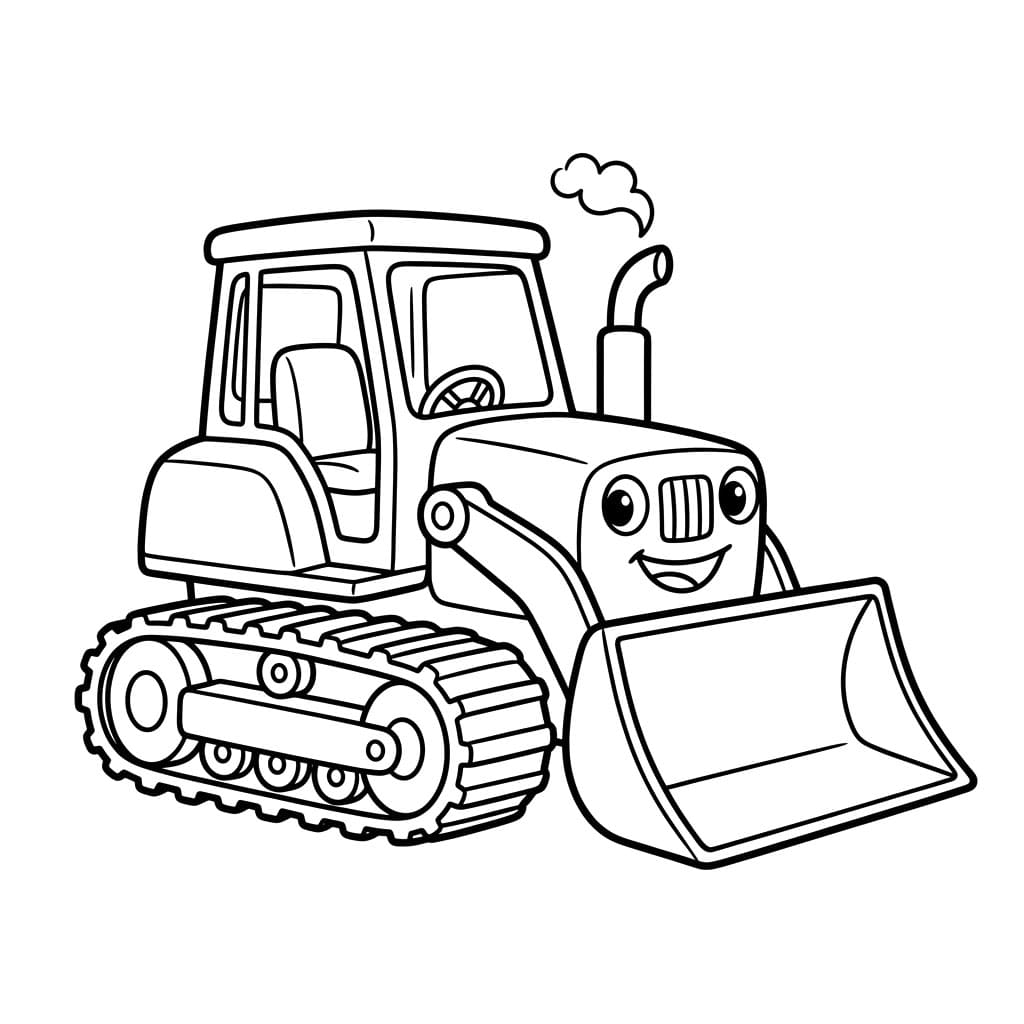 جرافة صغيرة لطيفة تلوين