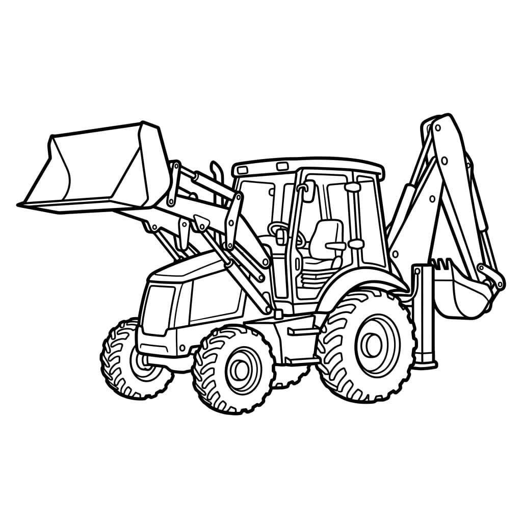 جرافة حفار مزدوجة تلوين