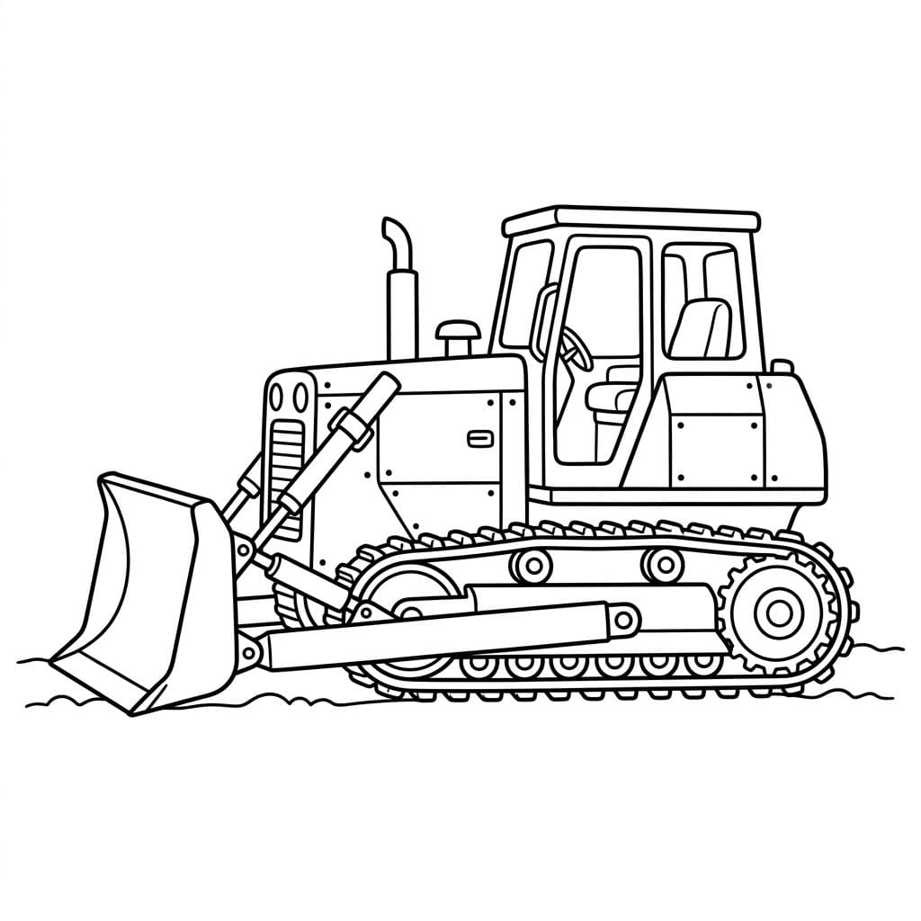 جرافة تعمل في الموقع تلوين